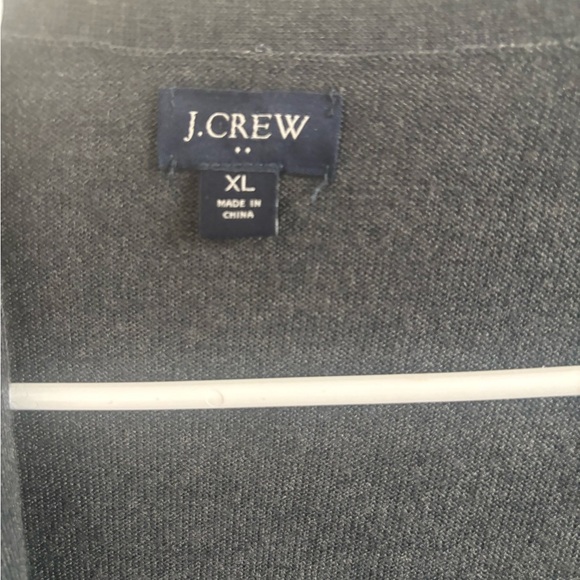J.crew Mens cardigan sweater Grey merino wool-blend XL preppy old money office - Picture 3 of 5
